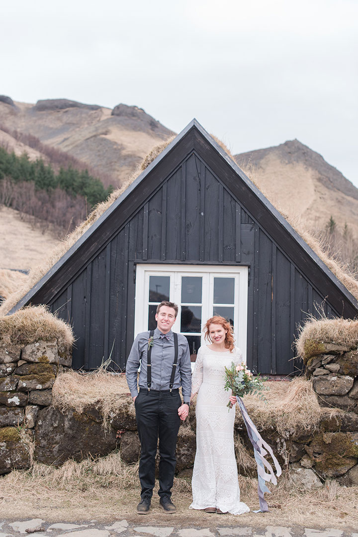 The Bride Wore Modest Mon Cheri To Her Icelandic Elopement