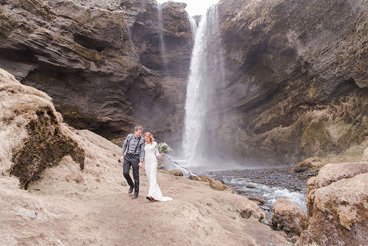 The Bride Wore Modest Mon Cheri To Her Icelandic Elopement