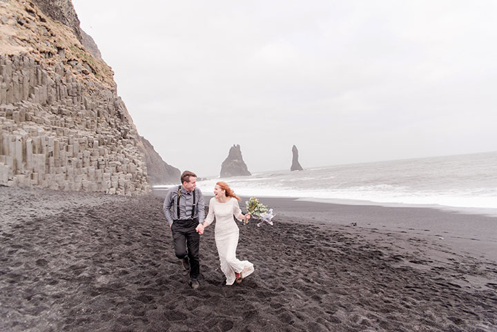 The Bride Wore Modest Mon Cheri To Her Icelandic Elopement