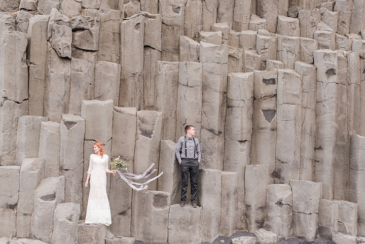 The Bride Wore Modest Mon Cheri To Her Icelandic Elopement