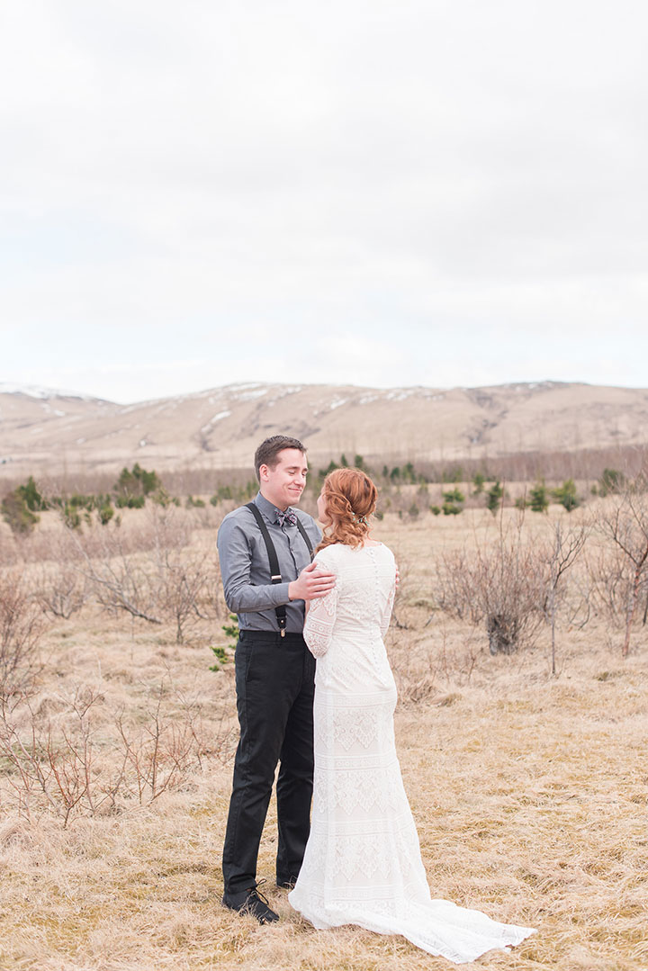 The Bride Wore Modest Mon Cheri To Her Icelandic Elopement