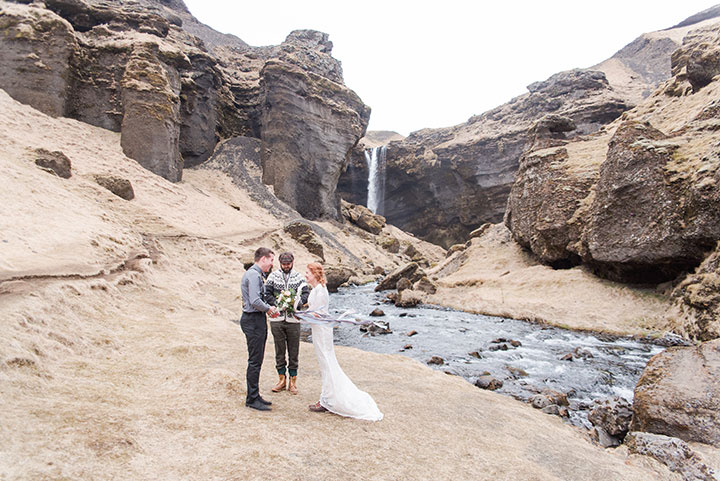 The Bride Wore Modest Mon Cheri To Her Icelandic Elopement