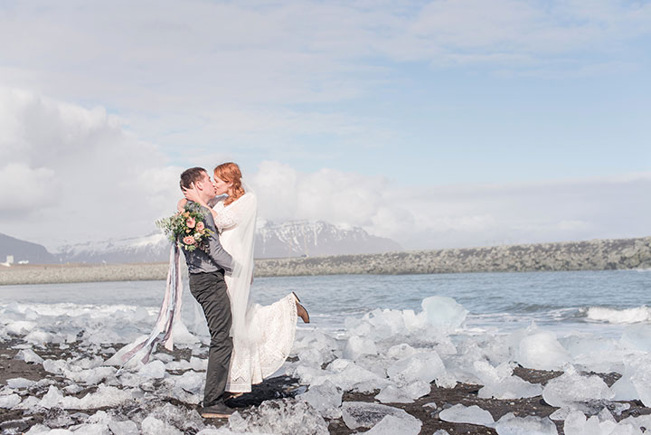 The Bride Wore Modest Mon Cheri To Her Icelandic Elopement