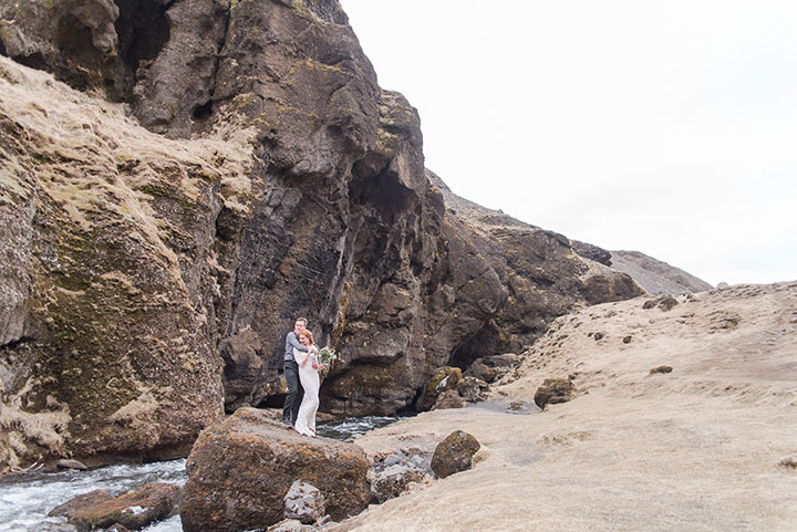 The Bride Wore Modest Mon Cheri To Her Icelandic Elopement