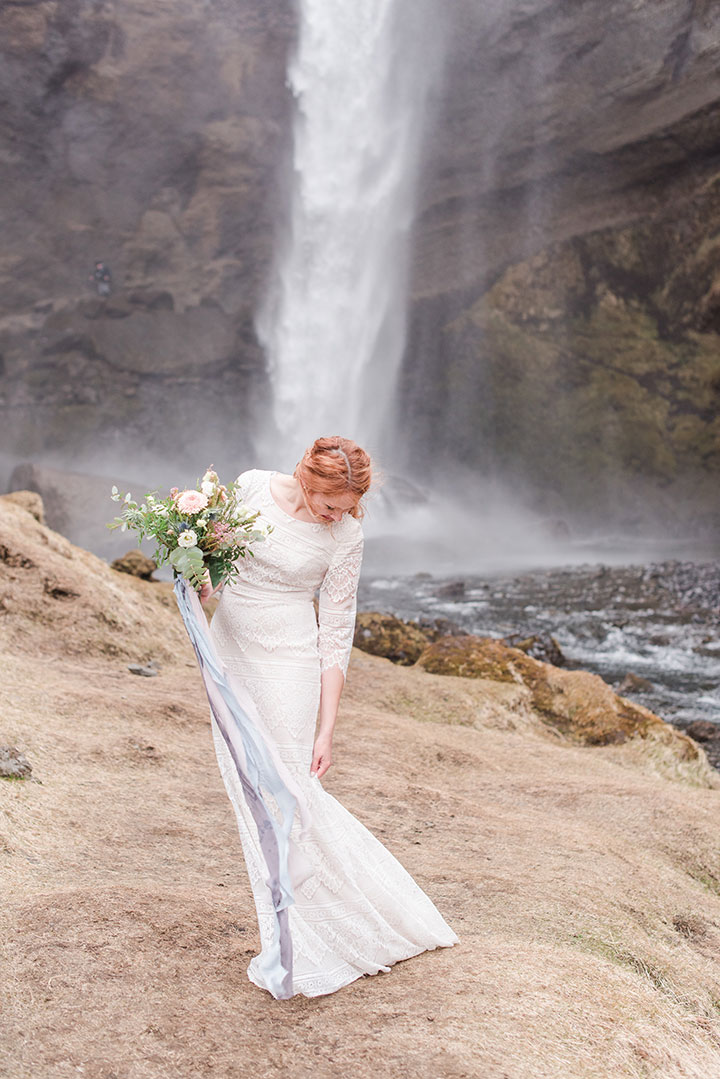 The Bride Wore Modest Mon Cheri To Her Icelandic Elopement