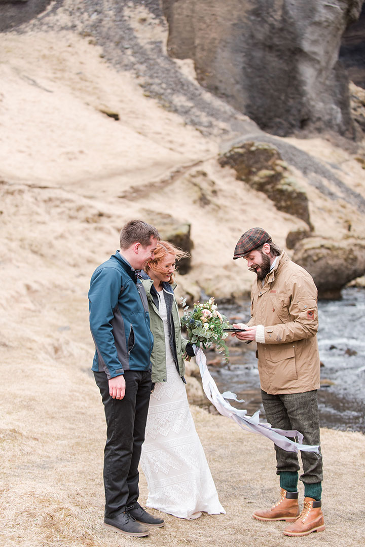 The Bride Wore Modest Mon Cheri To Her Icelandic Elopement