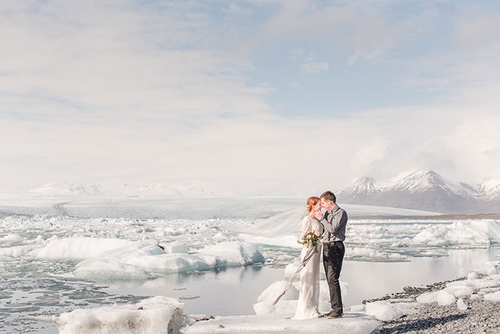 The Bride Wore Modest Mon Cheri To Her Icelandic Elopement
