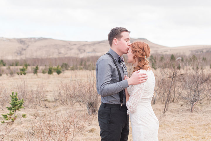 The Bride Wore Modest Mon Cheri To Her Icelandic Elopement