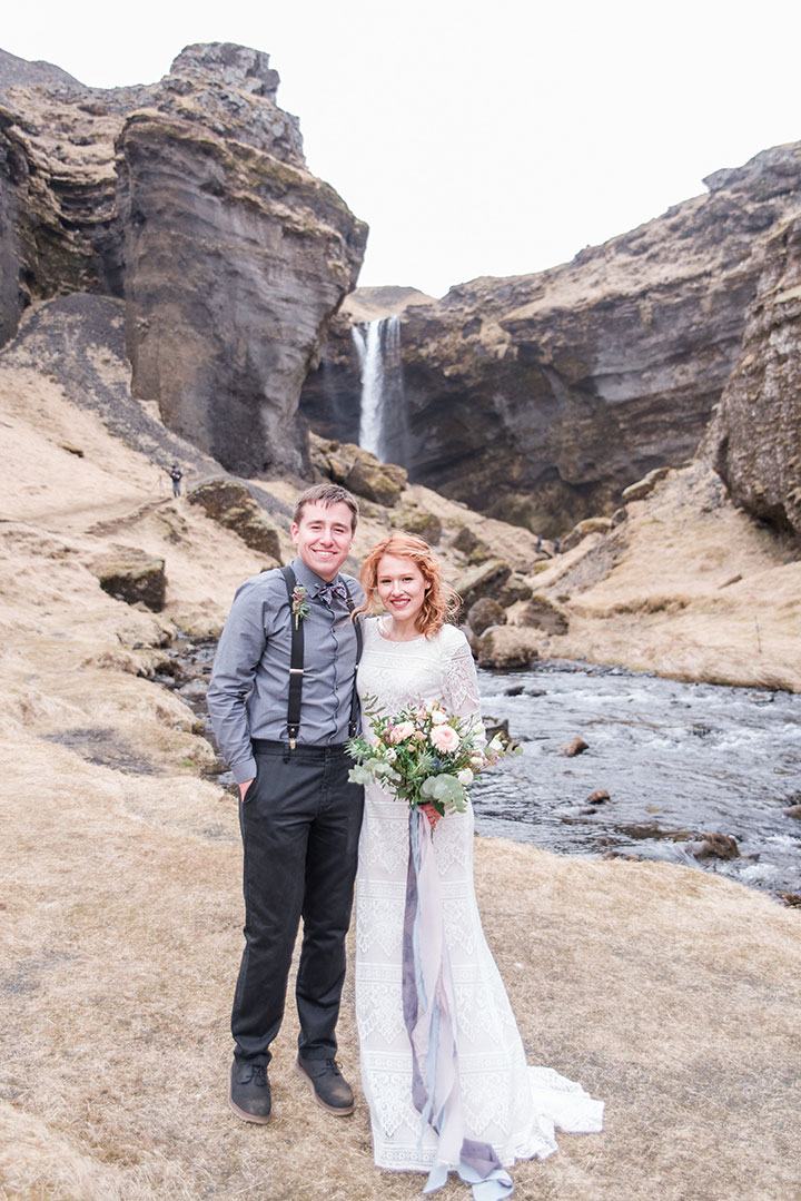 The Bride Wore Modest Mon Cheri To Her Icelandic Elopement