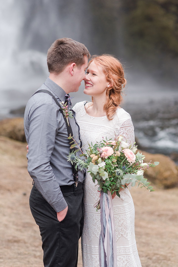 The Bride Wore Modest Mon Cheri To Her Icelandic Elopement
