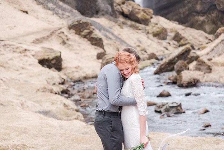 The Bride Wore Modest Mon Cheri To Her Icelandic Elopement