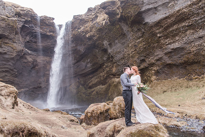 The Bride Wore Modest Mon Cheri To Her Icelandic Elopement