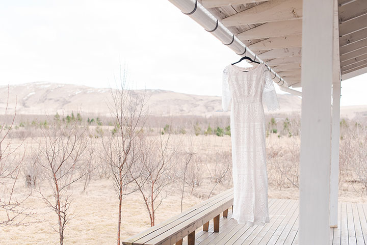 The Bride Wore Modest Mon Cheri To Her Icelandic Elopement