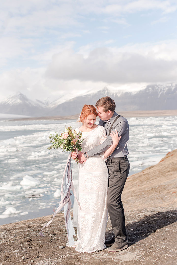 The Bride Wore Modest Mon Cheri To Her Icelandic Elopement