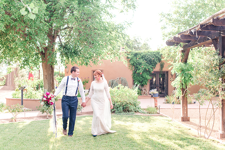 Bride & Groom Portraits at Casa Perea In New Mexico