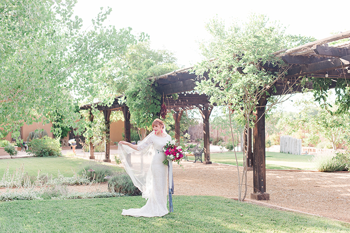 Bride & Groom Portraits at Casa Perea In New Mexico