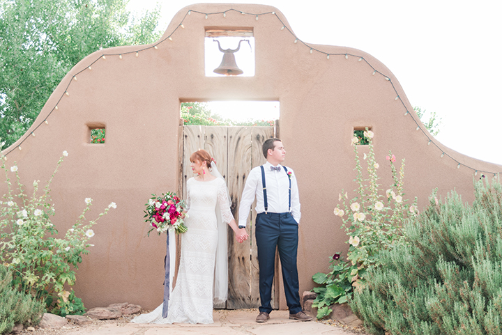 Bride & Groom Portraits at Casa Perea In New Mexico