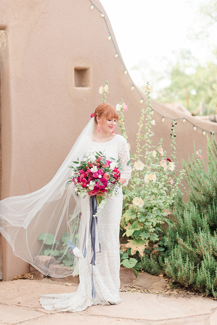 Bride & Groom Portraits at Casa Perea In New Mexico