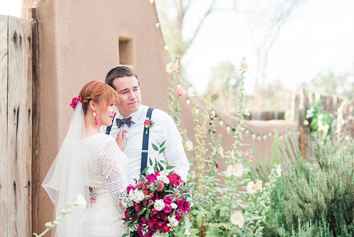 Bride & Groom Portraits at Casa Perea In New Mexico