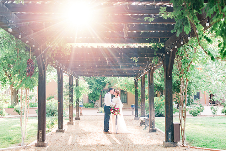 Bride & Groom Portraits at Casa Perea In New Mexico
