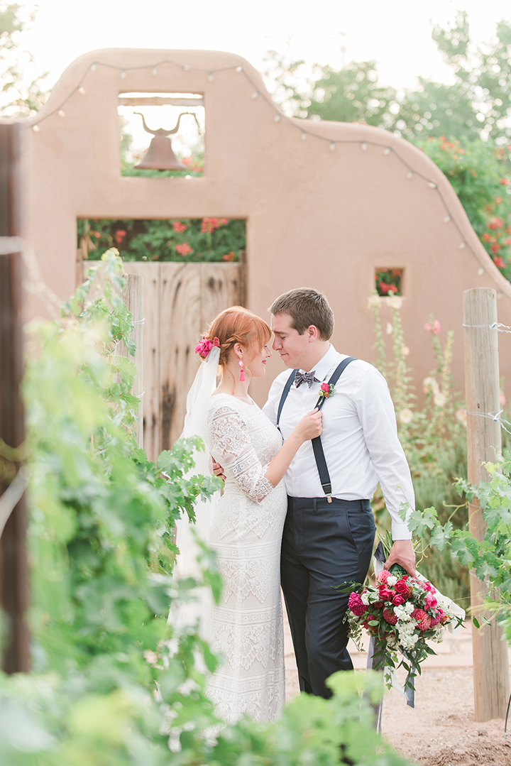 Bride & Groom Portraits at Casa Perea In New Mexico
