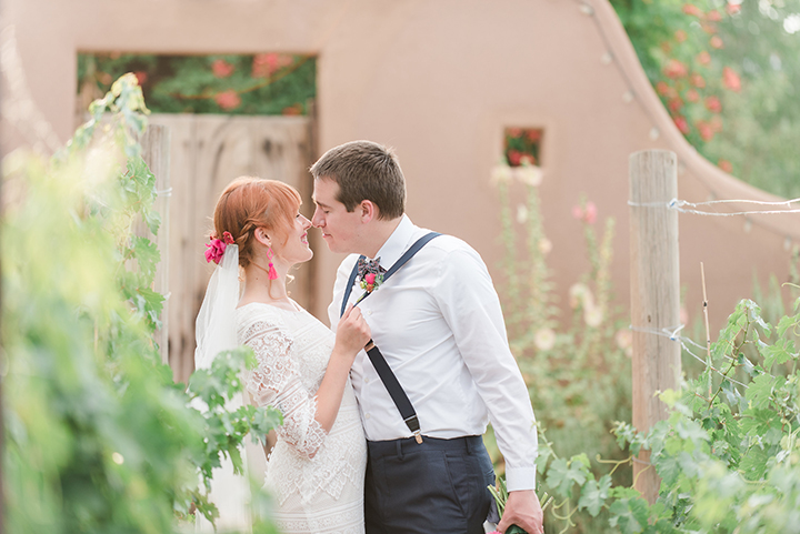 Bride & Groom Portraits at Casa Perea In New Mexico