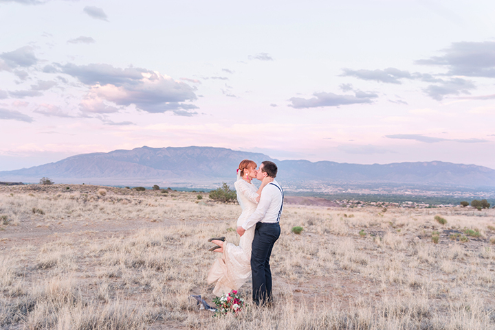 Bride & Groom Portraits at Casa Perea In New Mexico
