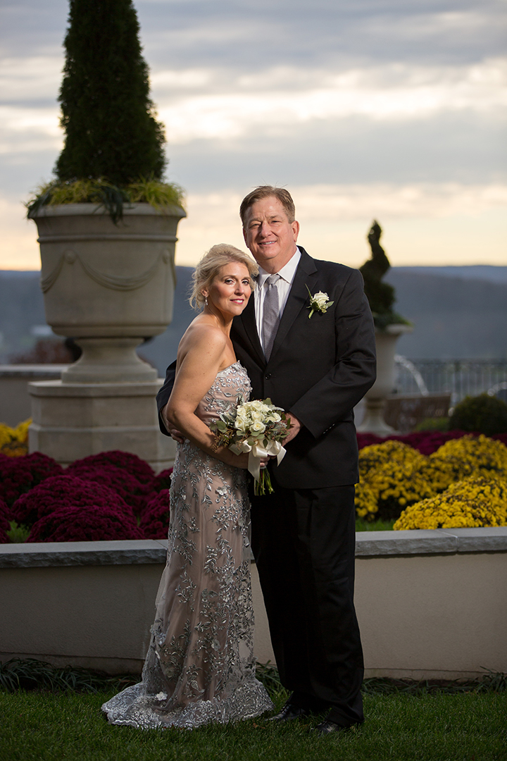 Montage by Mon Cheri's Metallic Embroidered Lace Gown Is Perfect For This Elopement