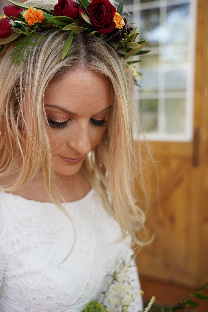Fall Bride Is A Vision In Venise Lace, Modest Style TR11832