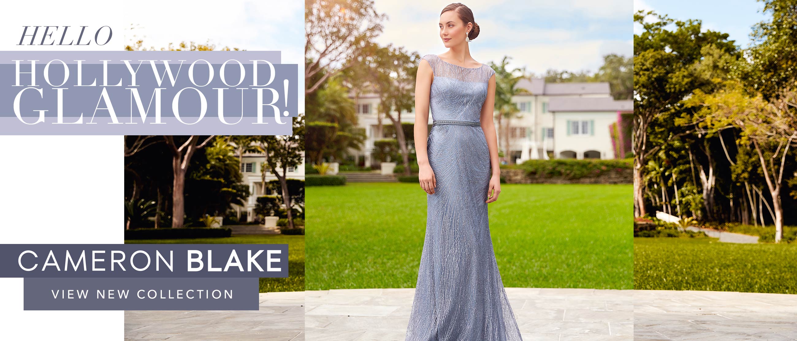 Woman wearing gray mother of the bride dress