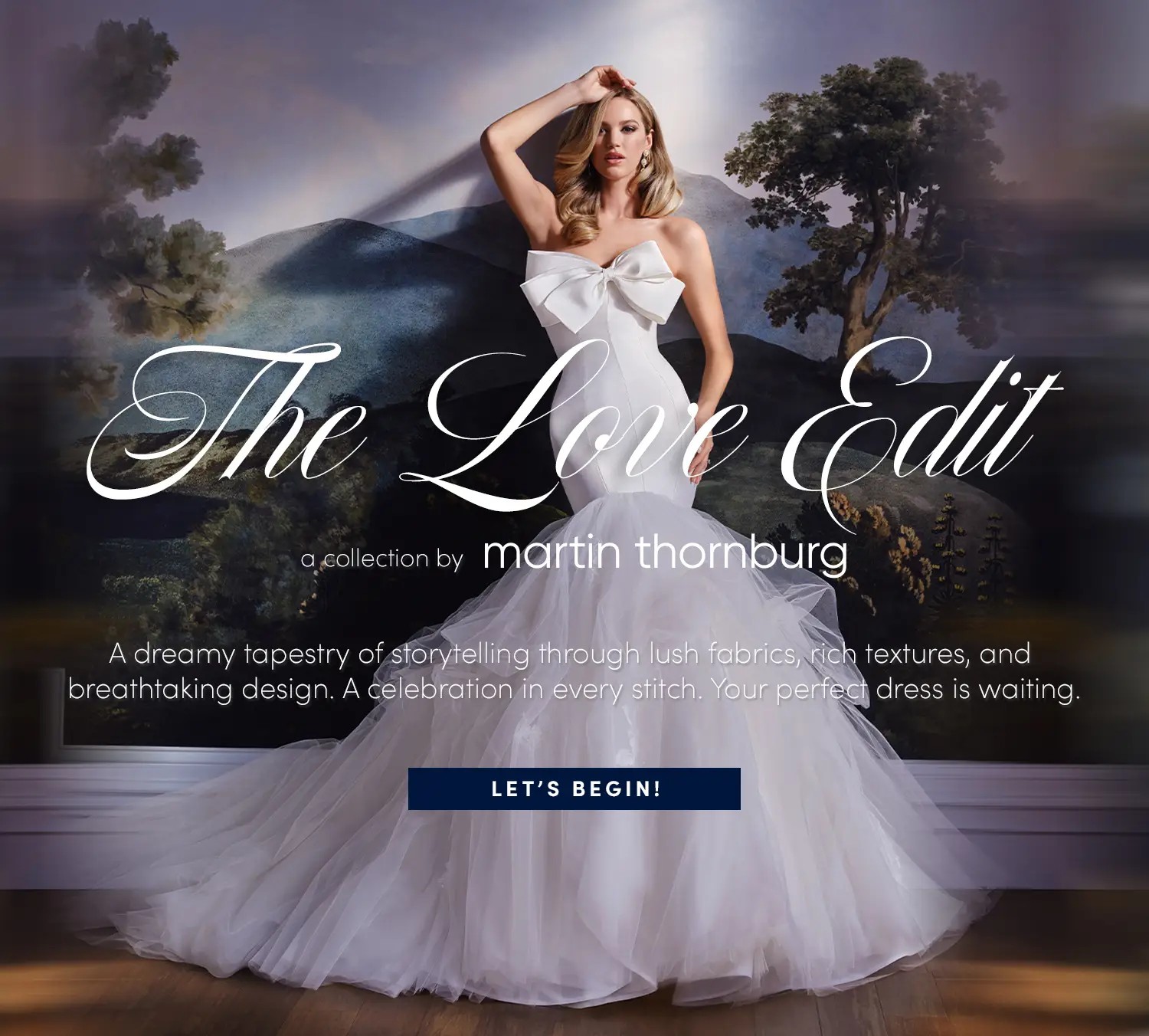 martin thornburg fall 2025 bridal collection banner
