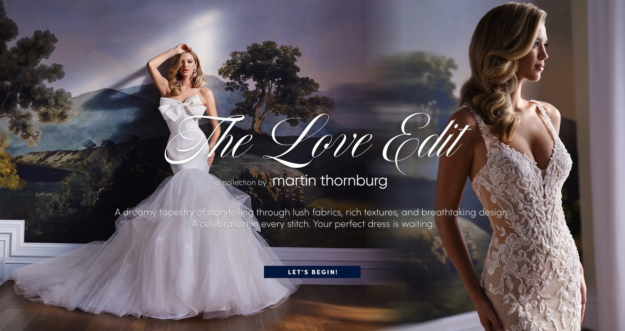 martin thornburg fall 2025 bridal collection banner