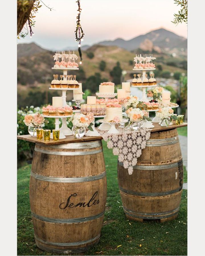 Rock&#39;n Rustic Wedding Dessert Tables &amp; Displays
