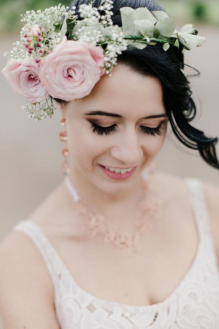 Double Rose Floral Crown For The Bridesmaids