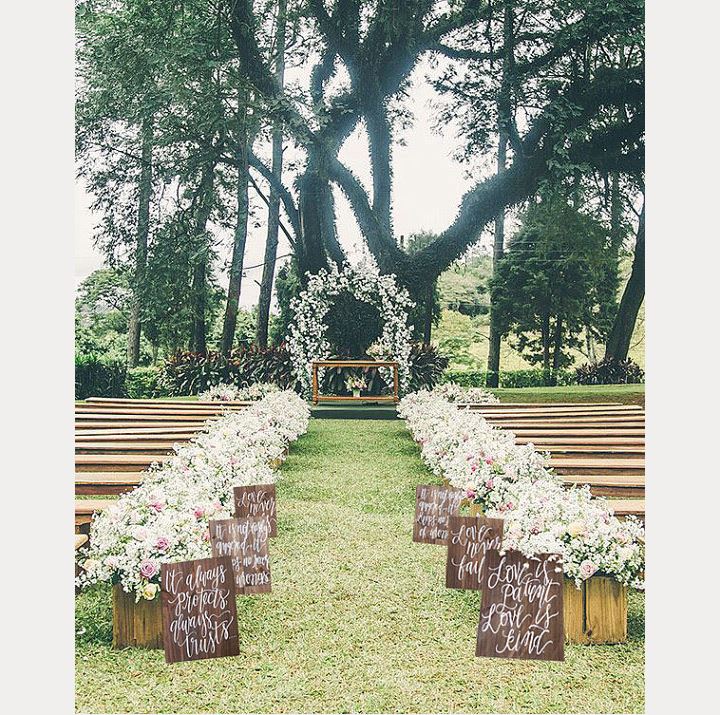 Rustic Wedding Aisle Signs From Mulberry Market Design
