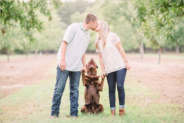 Sweet Engagement Session With Chocolate Lab