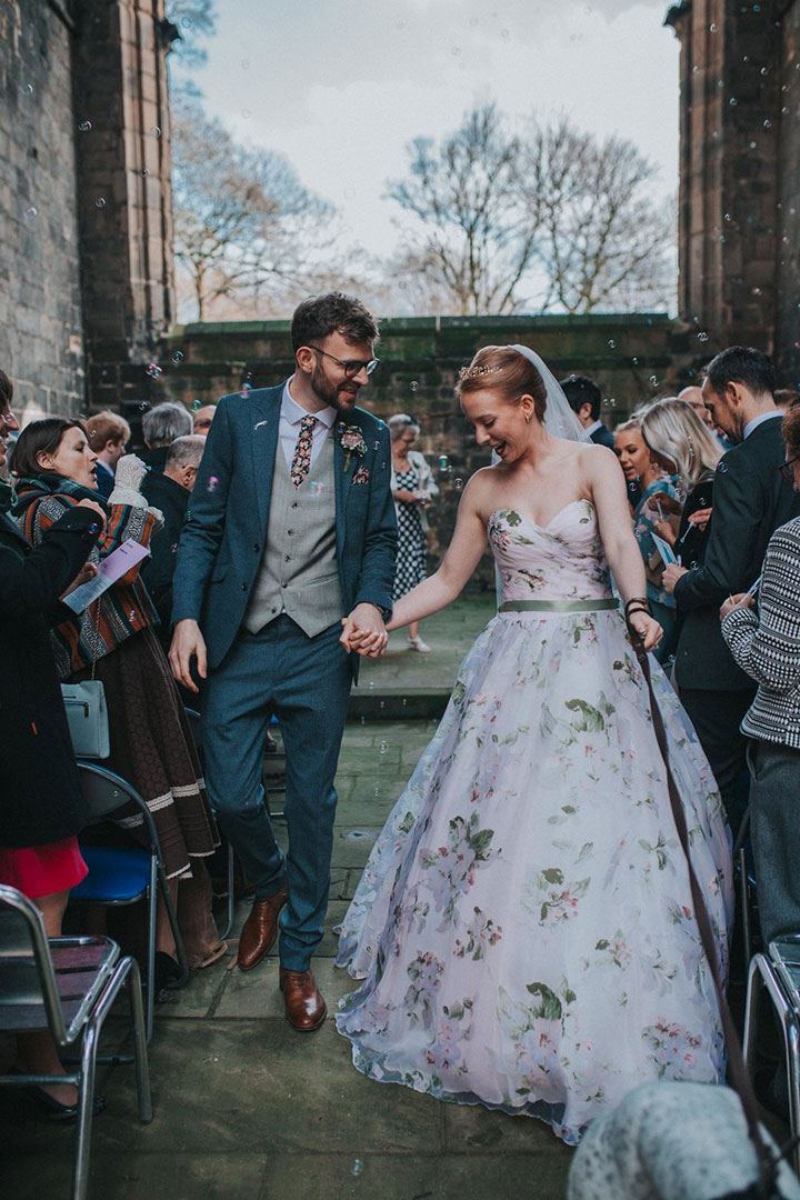 Romantic Bride Wears Martin Thornburg “Orabelle” Amidst The Ruins Of Kirkstall Abbey