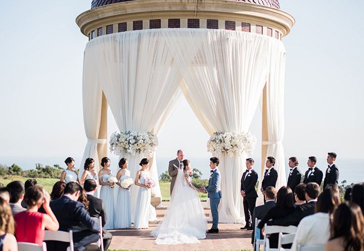 Classic White Wedding With A Little Blue Hue