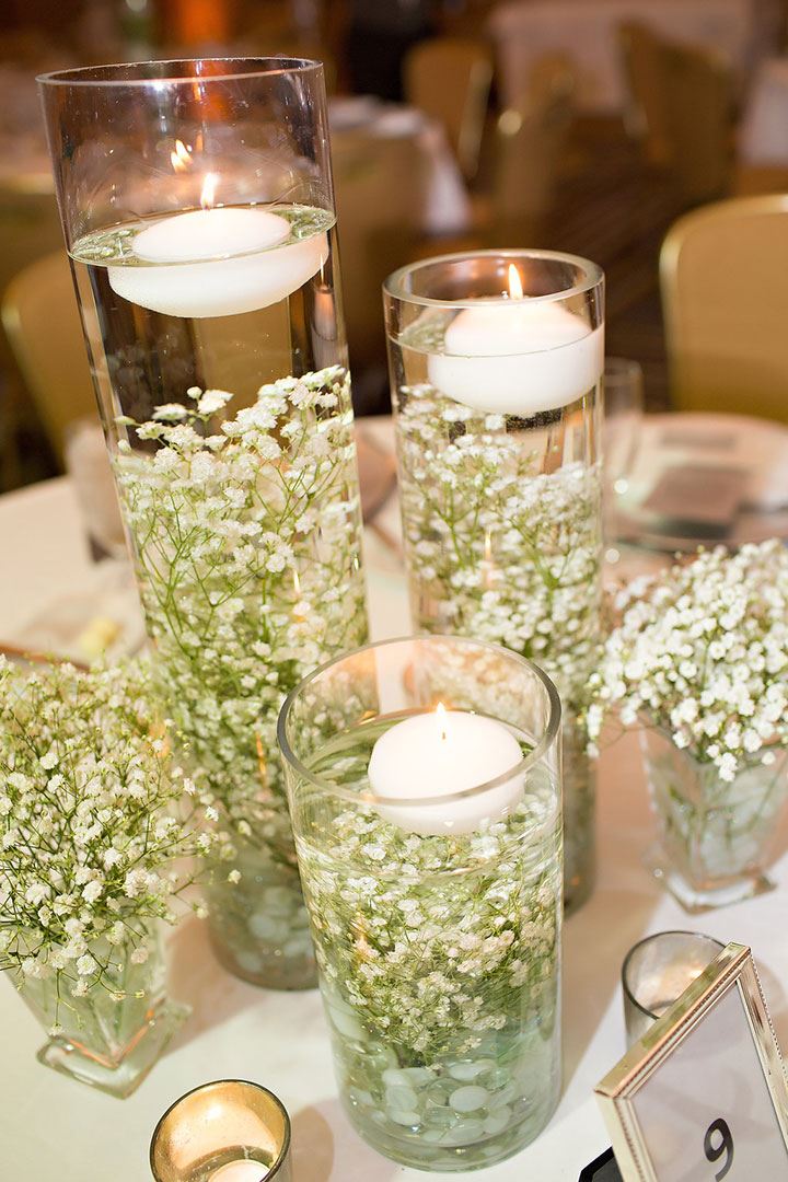 Submerged Baby&#39;s Breath For A Winter Wedding