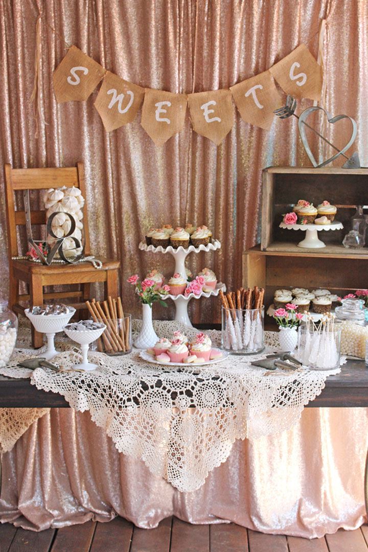 Vintage Wedding Dessert Table By Glorious Treats