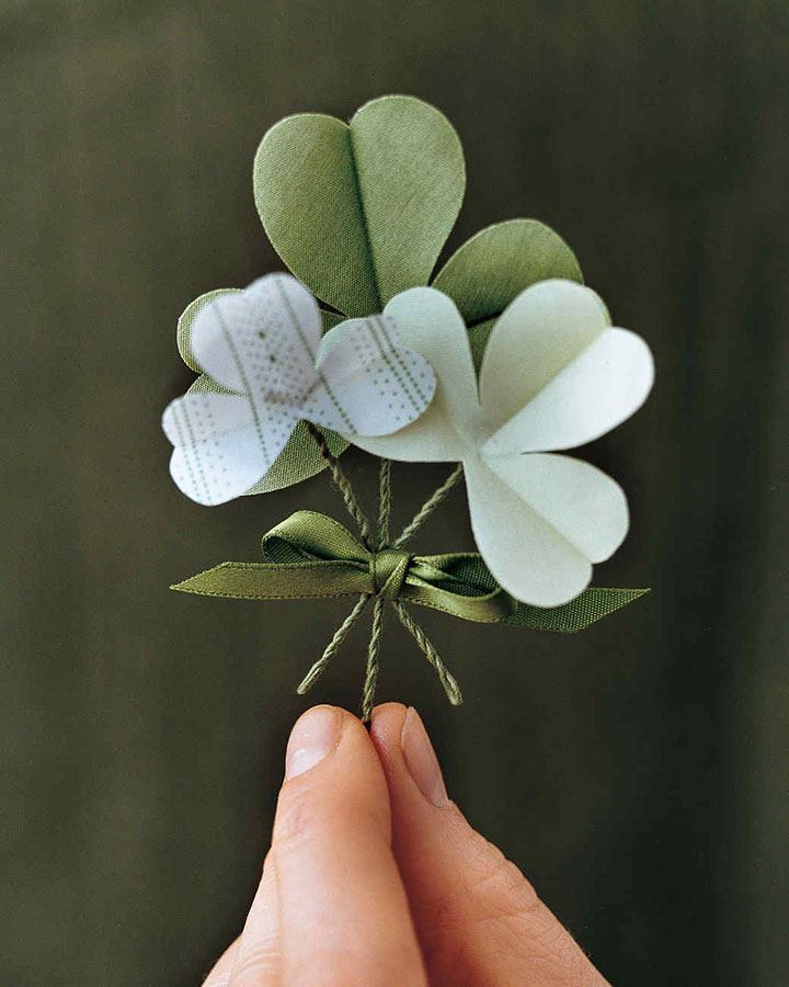 Sweet DIY Shamrock Boutonniere
