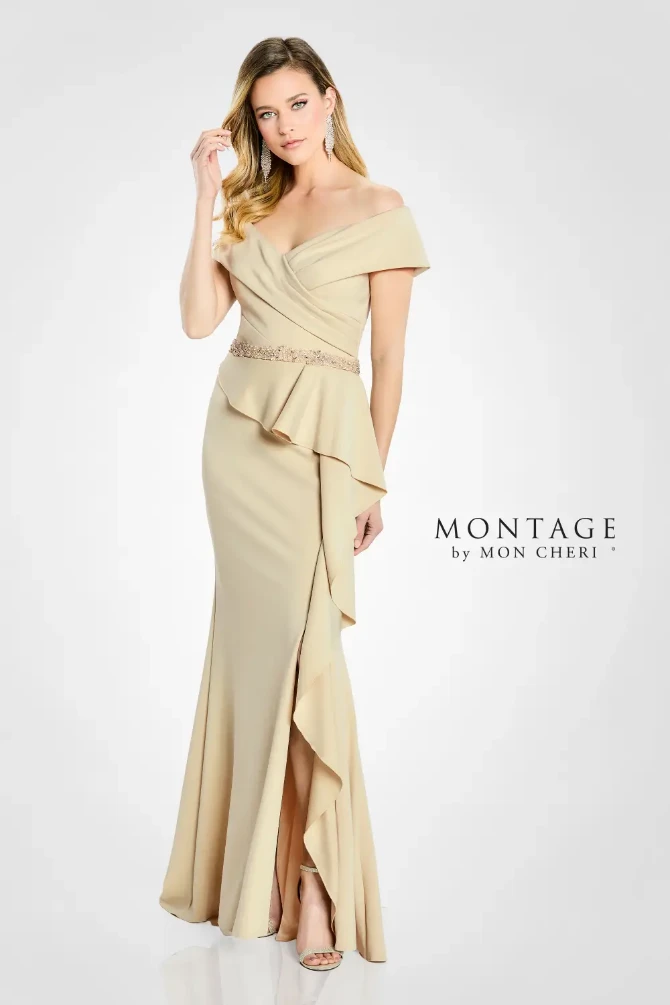 Stylish Crepe Mother Of The Bride Gown | 221976