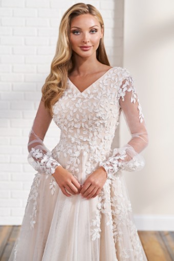Modest by Mon Cheri #TR12291 $3 Ivory/Champagne thumbnail