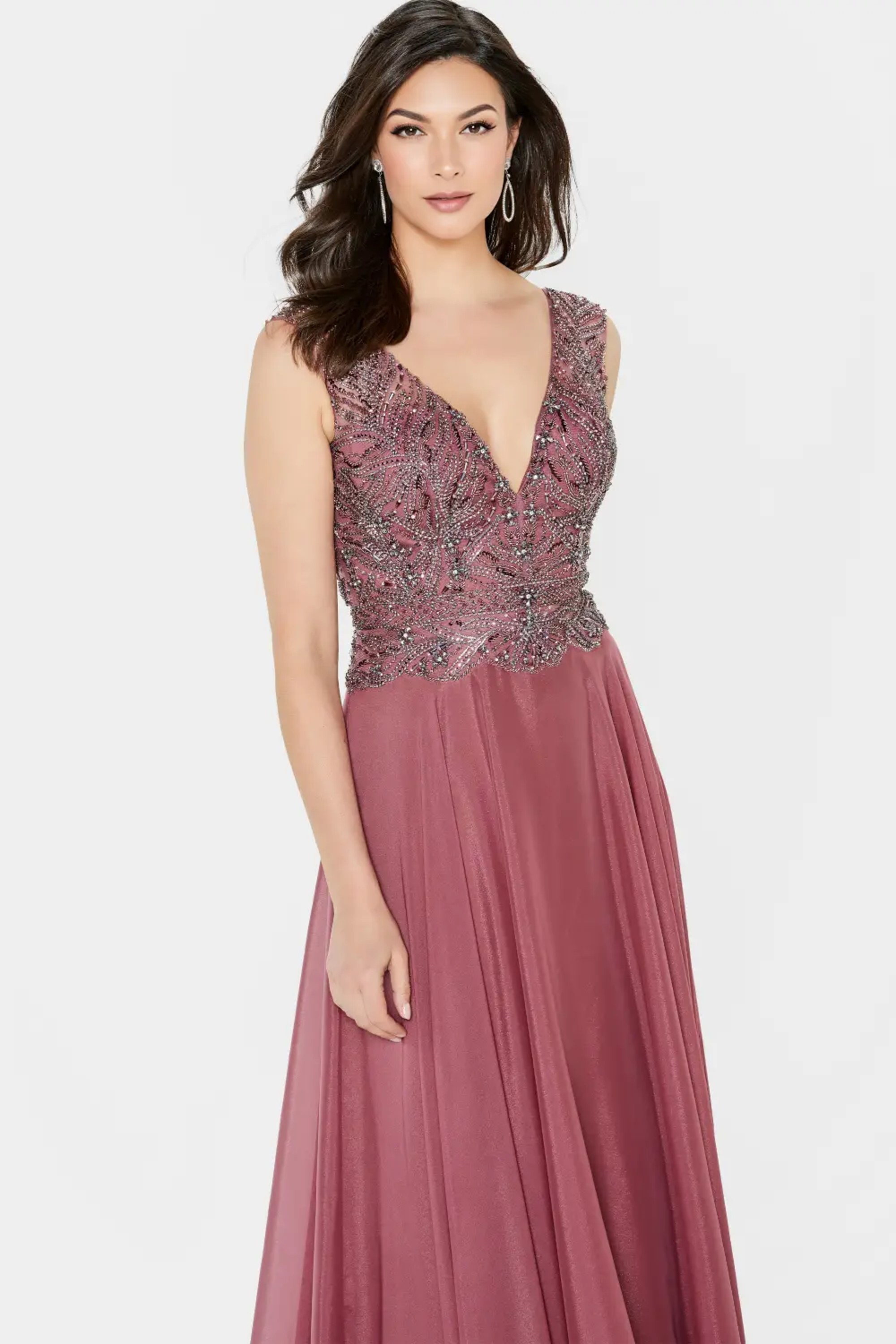 Mavi Women's V-Neck Tencel™ Maxi Dress In Plum Perfect