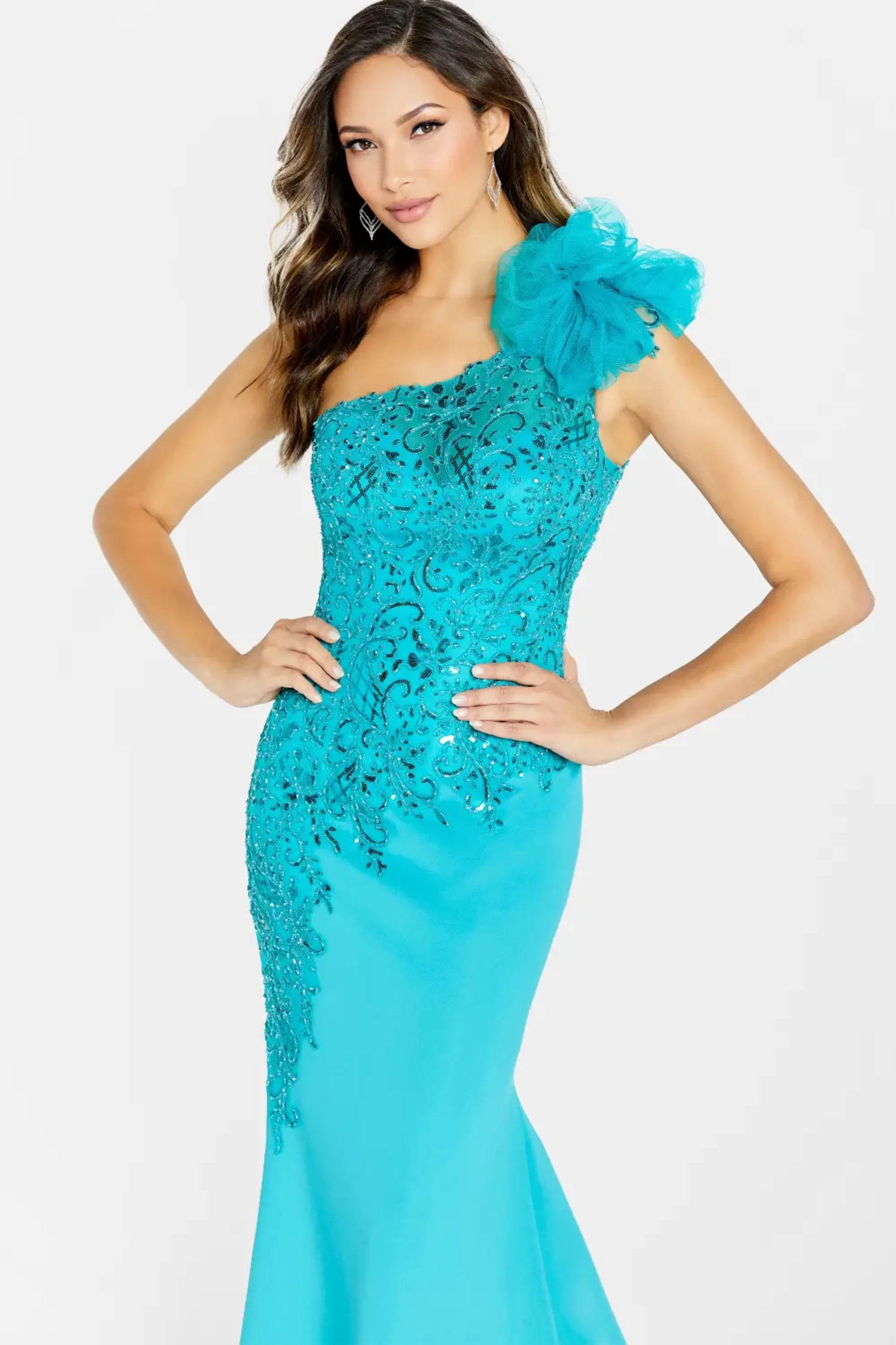 One Shoulder Mother Of The Bride Dress | CB132