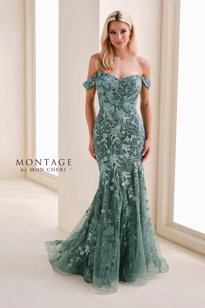 Allover Lace Mermaid Mother of the Bride Gown w/ Detachable Straps