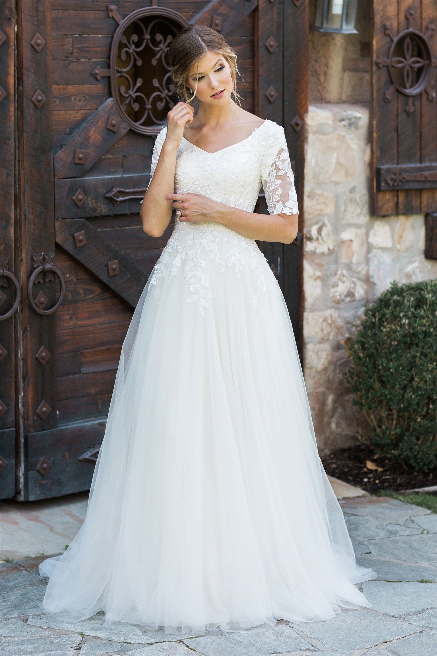 Plus Size Modest Wedding Dresses by Mon Cheri