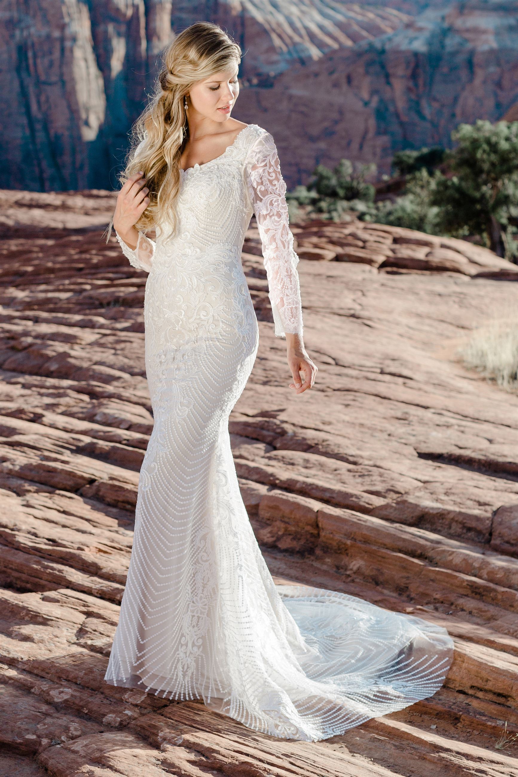 Modest Wedding Dresses Modest by Mon Cheri TR11972 Mon Cheri