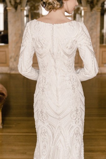 Modest by Mon Cheri #TR22059 $2 Ivory thumbnail