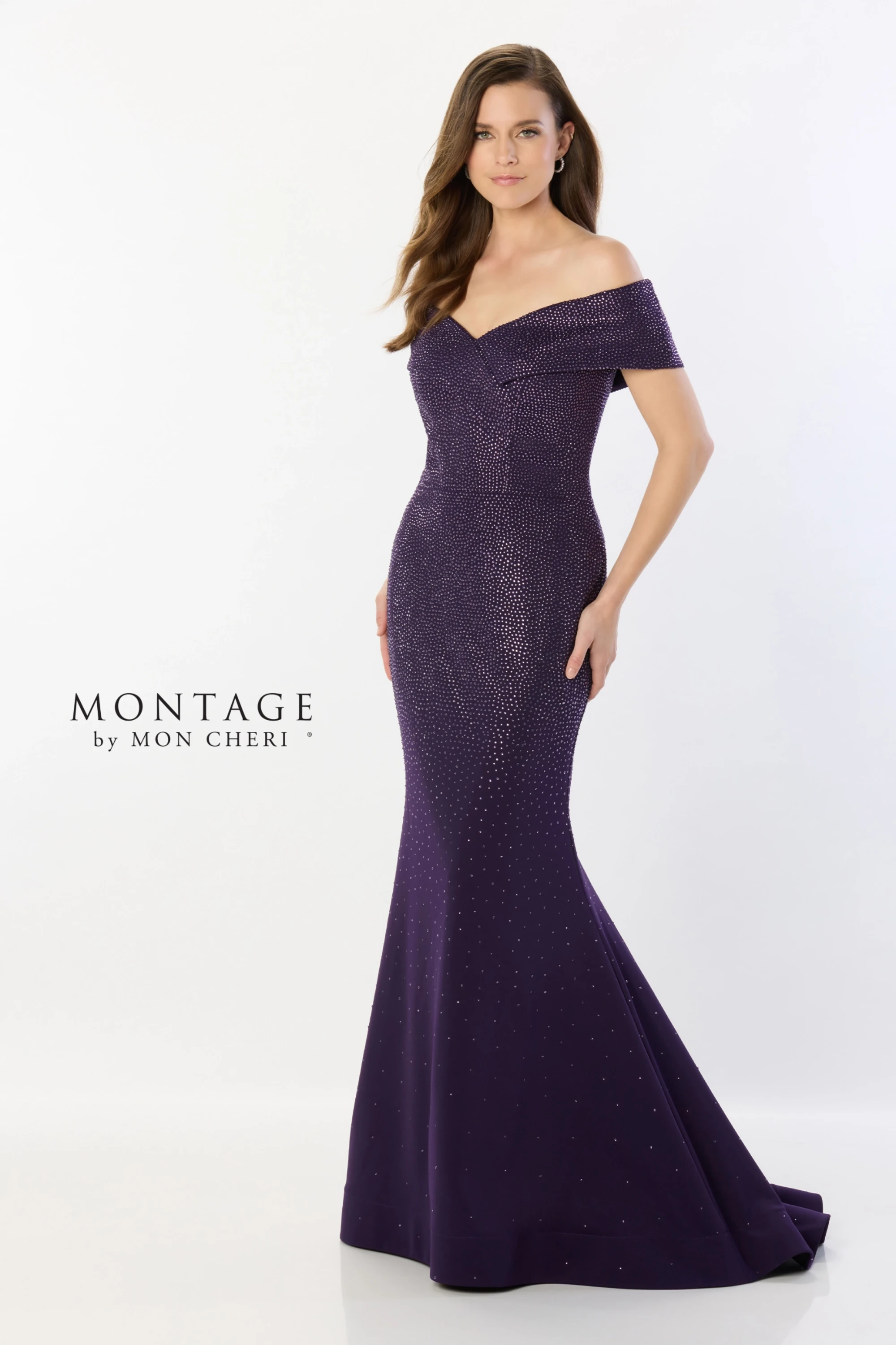 Fit & Flare Gown w/ Off the Shoulder Sweetheart Neckline